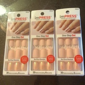 imPRESS nails brand new in box. Pale pink with irradescent accents. 2 boxes